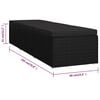 vidaXL Garden Sun loungers Reclining 3 pcs Black Poly rattan