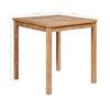 vidaXL Dining Table Natural Solid Teak Wood Standard Seats Many