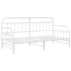 vidaXL Daybed Frame White 35.43 x 78.74 in Powder-Coated Steel