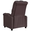 vidaXL Recliner Dark Brown Fabric