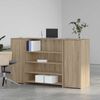 vidaXL Reception Desk Sonoma Oak Engineered wood Large Reception Desk