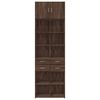 vidaXL Storage Cabinet Brown Oak Engineered Wood Tall Storage Cabinet