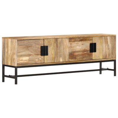 vidaXL TV Cabinet 55.1"x11.8"x19.7" Solid Mango Wood
