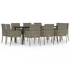 vidaXL Garden Dining Set Black and Grey