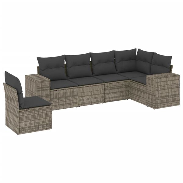 vidaXL Garden Sofa Set Grey