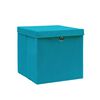 vidaXL Storage Box Set of 4 Baby Blue Non-woven Fabric Medium