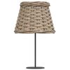 vidaXL Lamp Shade Brown Wicker, Iron Small Decorative Inlays