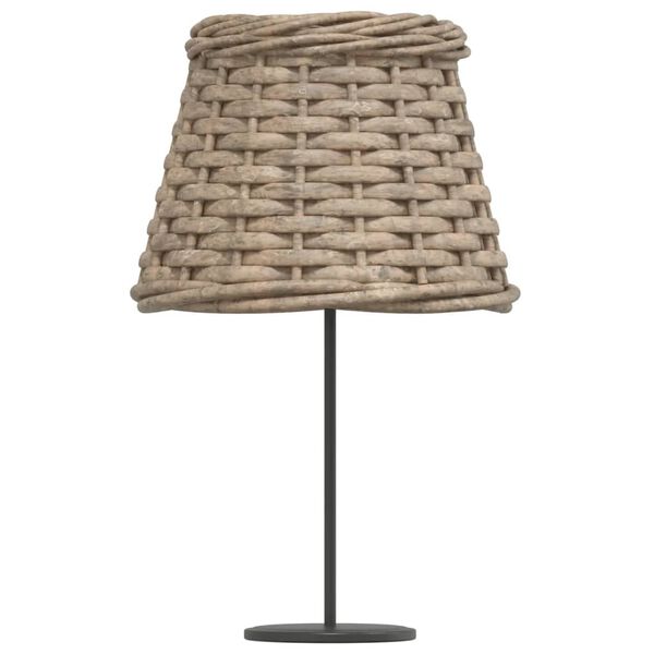 vidaXL Lamp Shade Brown Wicker, Iron Small Decorative Inlays