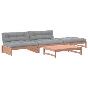 vidaXL Garden Lounge Set Grey Solid Douglas wood Large Modular