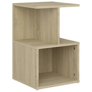 vidaXL Bedside Cabinet Sonoma oak Engineered wood Standard