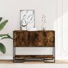 vidaXL Console Table Smoked Oak Engineered Wood, Metal Console Table
