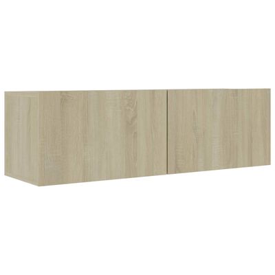 vidaXL TV Cabinet Sonoma Oak 39.4"x11.8"x11.8" Engineered Wood