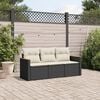 vidaXL Garden Sofa Set Black