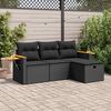 vidaXL Garden Sofa Set Black