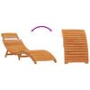 vidaXL Sun lounger Reclining 2-person 3 pcs Brown Solid Acacia wood