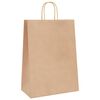vidaXL Paper Bags 250 pcs with Handles Brown 12.6x6.7x17.3"
