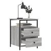 vidaXL Bedside Cabinet Grey Sonoma Engineered wood, iron 17.3x17.7x23.6 in