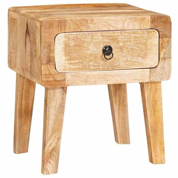 vidaXL End Table Brown 15.75 x 12.60 x 18.11 in Solid Mango Wood