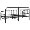 vidaXL Daybed Frame with Headboard Black 39.4" x 78.7" Steel