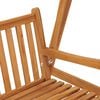 vidaXL Swing Bench Wooden Brown Solid Teak Wood Large Durable