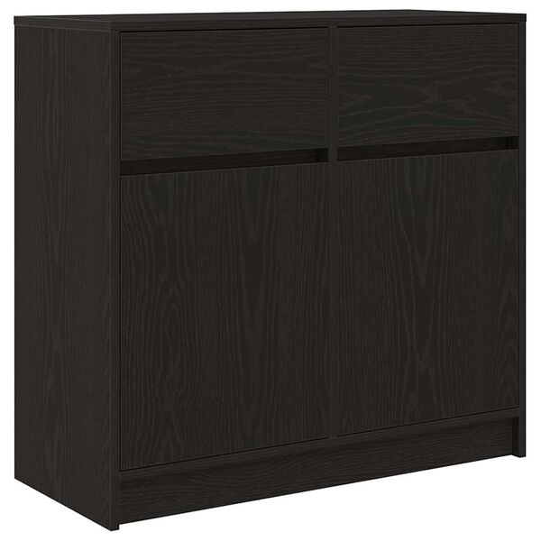 vidaXL Sideboard Black Oak Engineered Wood Medium Sideboard
