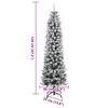 vidaXL Christmas Tree Green and white PVC, PE, Steel 47.2 in Modern