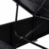 vidaXL Garden Sun loungers Reclining 3 pcs Black Poly rattan