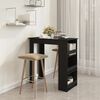 vidaXL Bar Table Black Engineered wood Compact Bar Table Rectangular