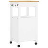 vidaXL Kitchen Trolley MONZA 18.9"x15.7"x34.8" Solid Wood Pine