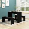 vidaXL Dining Set Black Engineered wood Medium Durable Dining Set