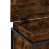 vidaXL Storage Box Smoked oak Engineered wood, metal Medium Storage Box