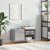 vidaXL Record Cabinet Grey Sonoma Engineered wood and iron Standard
