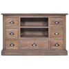 vidaXL Sideboard Natural Solid Teak Wood Large Sideboard Rectangular