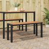 vidaXL Garden Bench Brown 100 x 28 x 45cm Steel