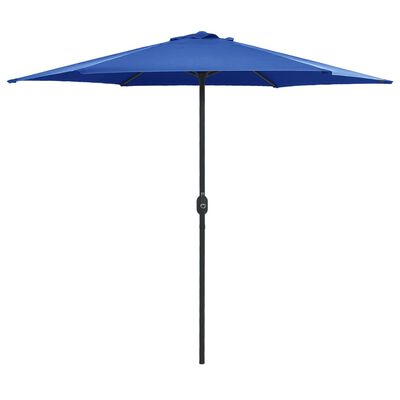 vidaXL Outdoor Parasol with Aluminum Pole 106.3"x96.9" Azure Blue