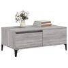 vidaXL Coffee Table Grey sonoma Engineered wood, metal Small