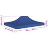 vidaXL Party Tent Roof 14.8'x9.8' Blue 0.9 oz/ft²