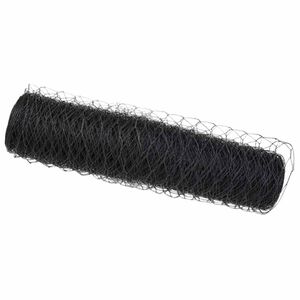 vidaXL Hexagon Fence Gray 0.4 x 10 m Steel