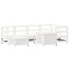 vidaXL Garden Sofa Set White Solid Pine Wood Large