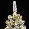 vidaXL Christmas Tree Green and White PVC, PE, Steel 71 in