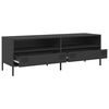 vidaXL TV Cabinet Black Cold-rolled steel Standard Adjustable Feet