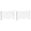 vidaXL Radiator Covers 2 pcs White 59.8"x7.5"x32.1" MDF