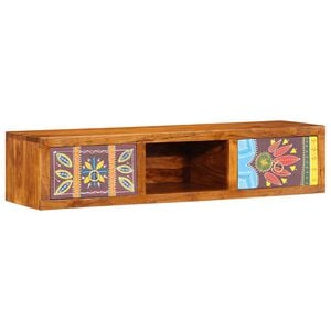 vidaXL Wall-mounted TV Cabinet Multicolor Solid Acacia wood, Engineered wood