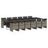 vidaXL Patio Dining Set Set of 12 Grey