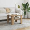 vidaXL Coffee Table Artisan Oak Engineered Wood 23.6 x 23.6 x 16.5 in