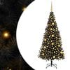 vidaXL Christmas Tree with 300 LEDs with Stand Black 70.9" PVC