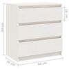 vidaXL Bedside Cabinet Set of 2 White Solid pine wood Bedside Cabinet
