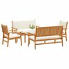 vidaXL Garden Sofa Set with Cushion 5 pcs Brown Solid Acacia wood