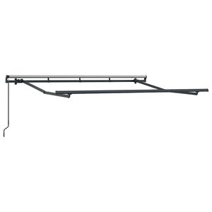 vidaXL Awning Frame Retractable Manual Anthracite 9.84 x 6.56 ft Metal