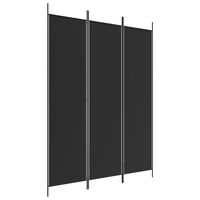 vidaXL 3-Panel Room Divider Black 59.1"x78.7" Fabric